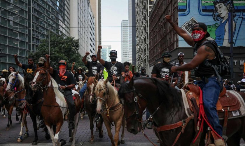 Horse BLM protests photo
